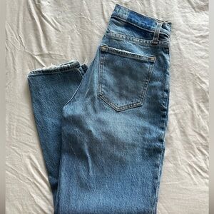 abercrombie high-rise cropped mom jean size 24 medium wash